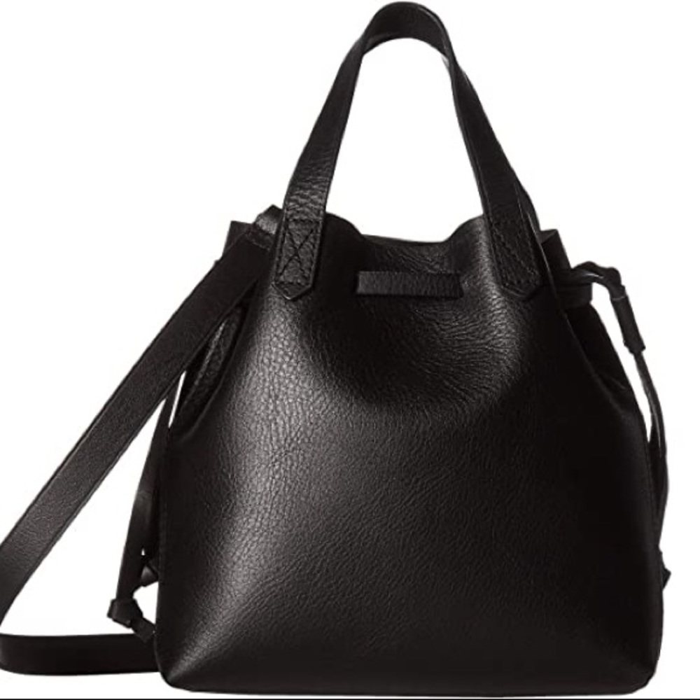Madewell Small Drawstring Black Bucket Bag